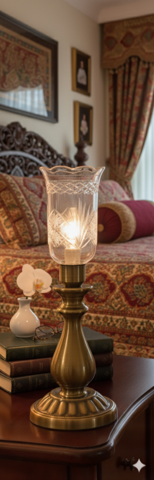 Iranian Chimney Brass Lamp