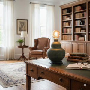 Brown Sarahi Terracotta lamp