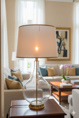 Clear table lamp