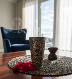 Brass Glass with Calligraphy