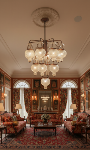 Champagne Globe Chandelier