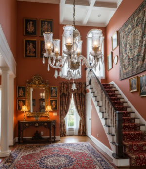 White & Gold Irani Chandelier