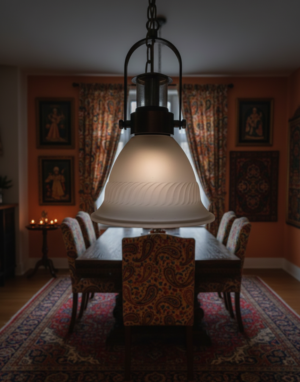 Frosted Hanging Light (Bell Shaped)
