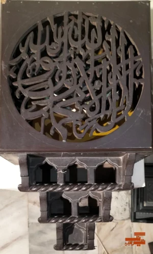 Antique wooden Quran box hand carved Islamic storage case