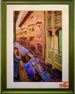 Nostalgic City Scape Painting