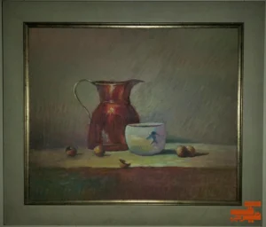 Jug with Ceramic Cup Still life Painting