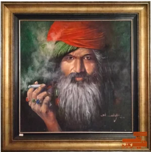 Malang portrait painting by Shahid Ali