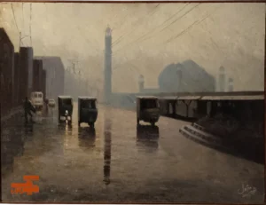 Androon Lahore – Cityscape Painting by Dr.A.Maqbool