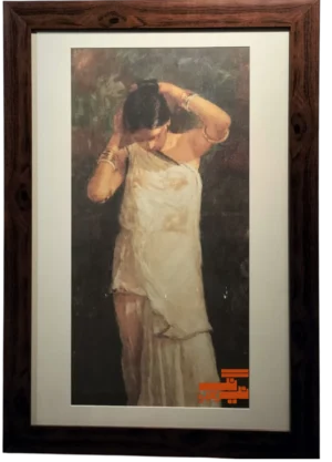 Girl Portrait Print Framed
